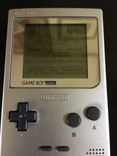 Nintendo Game Boy Pocket Silver Handheld Console MGB-001 Working Video(3) Games