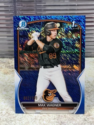 2023 Bowman Chrome #BCP-8 Max Wagner 1st Bowman Blue Shimmer Refractor /150