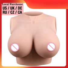 H Cup Silicone Breast Forms Breastplate For Crossdresser Cosplayer Transgender