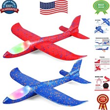 17.5" Flying LED Foam Airplane - Perfect Gifts for Boys and Girls Aged 3-9