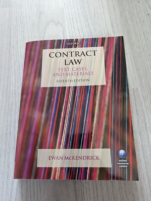 Contract Law: Text, Cases and Materials by Ewan McKendrick (Paperback, 2016)
