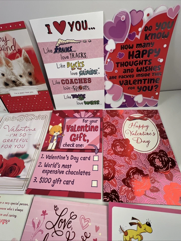 Lote de 17 NUEVAS Tarjetas Surtidas Sello Día de San Valentín Genéricas Con Sobres Foto 4 de 4