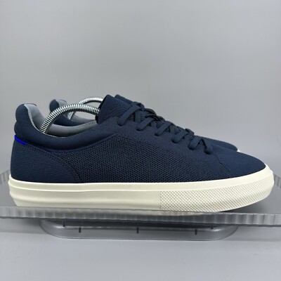 Rothys RS02 M10/W11.5 Sustainable Sneaker Shoes Navy Knit Comfort Terry Washable