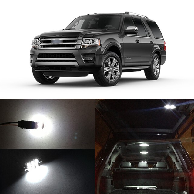 10 x White LED Interior Bulbs License Plate Light for 20032017 Ford