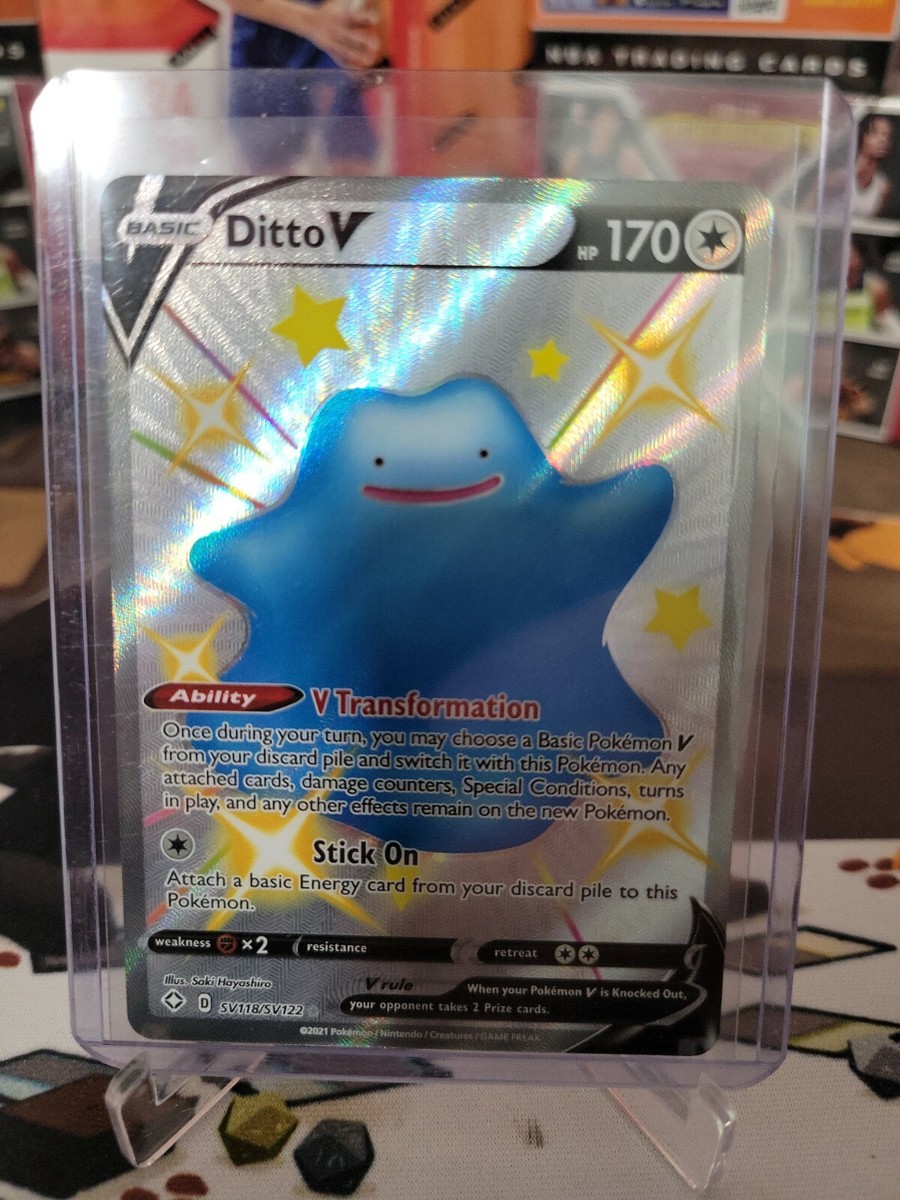 Ditto V SV118/SV122 Shiny Holo Rare Shining Fates Pokemon TCG NM