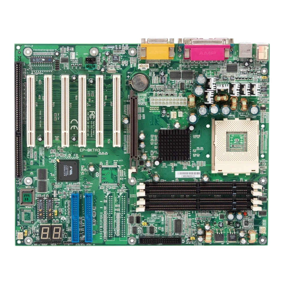 Mainboard Epox EP-8KTA3 4x SDRAM 6x PCI AGP ISA Socket 462 - Image 3 of 3