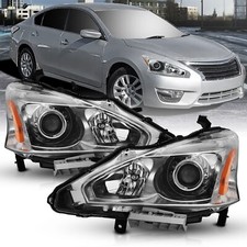 Fits Nissan Altima 13-15 4dr Projector Headlights Chrome 121550