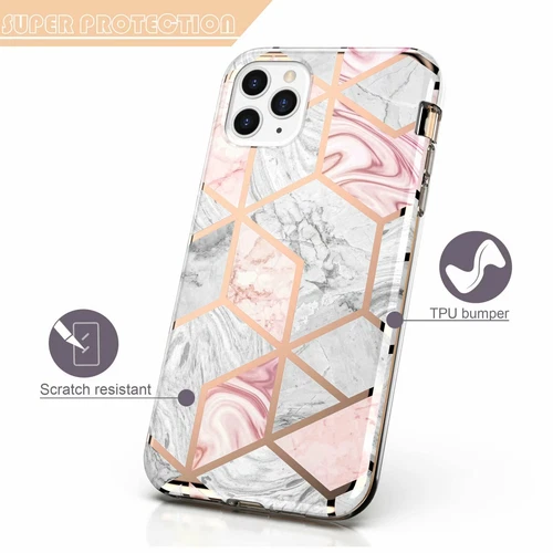 Full Body Marble Phone Back Case Cover For iPhone 8 Plus 11 Pro 12 13 14 Mini XR - Picture 4 of 18