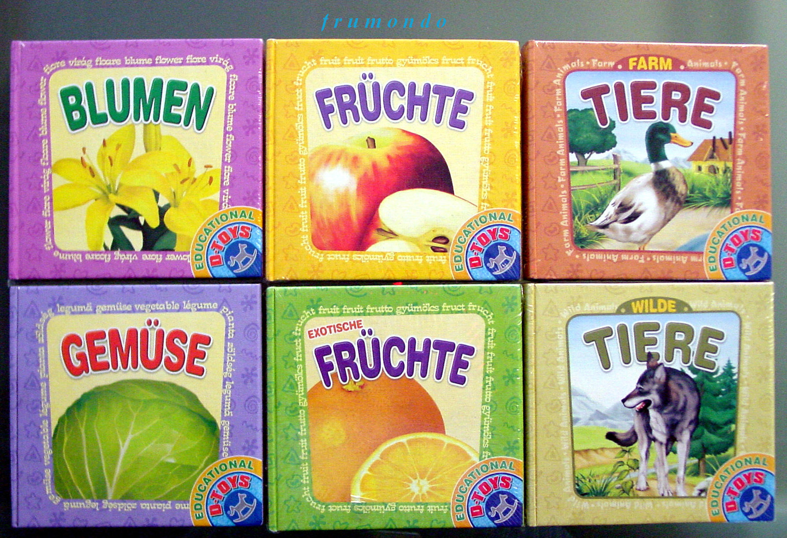 Kinder Bilderbücher 6er Set Natur Bilderbuch Toys Kleinkinder Bilder 6-sprachig