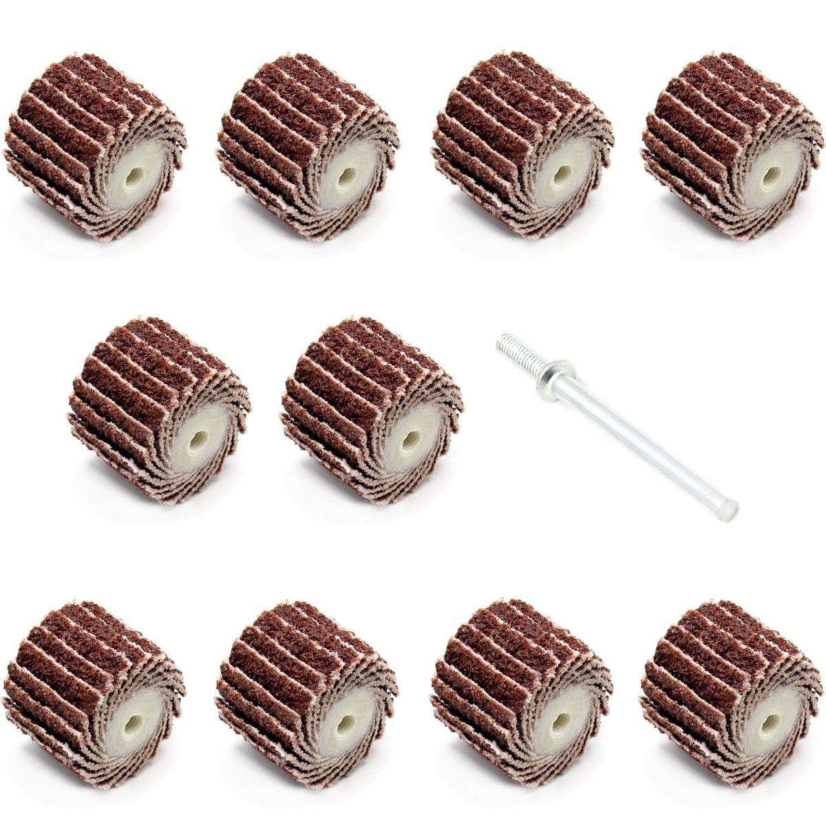 10x Schleiffächer Lamellen Schleifscheiben K120 Für Dremel & Proxxon – 17 X 15 Mm, Schaft 2,8 Mm