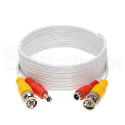 Security Camera Cable BNC Extension Power Cord CCTV Surveillance DVR Wire - lot