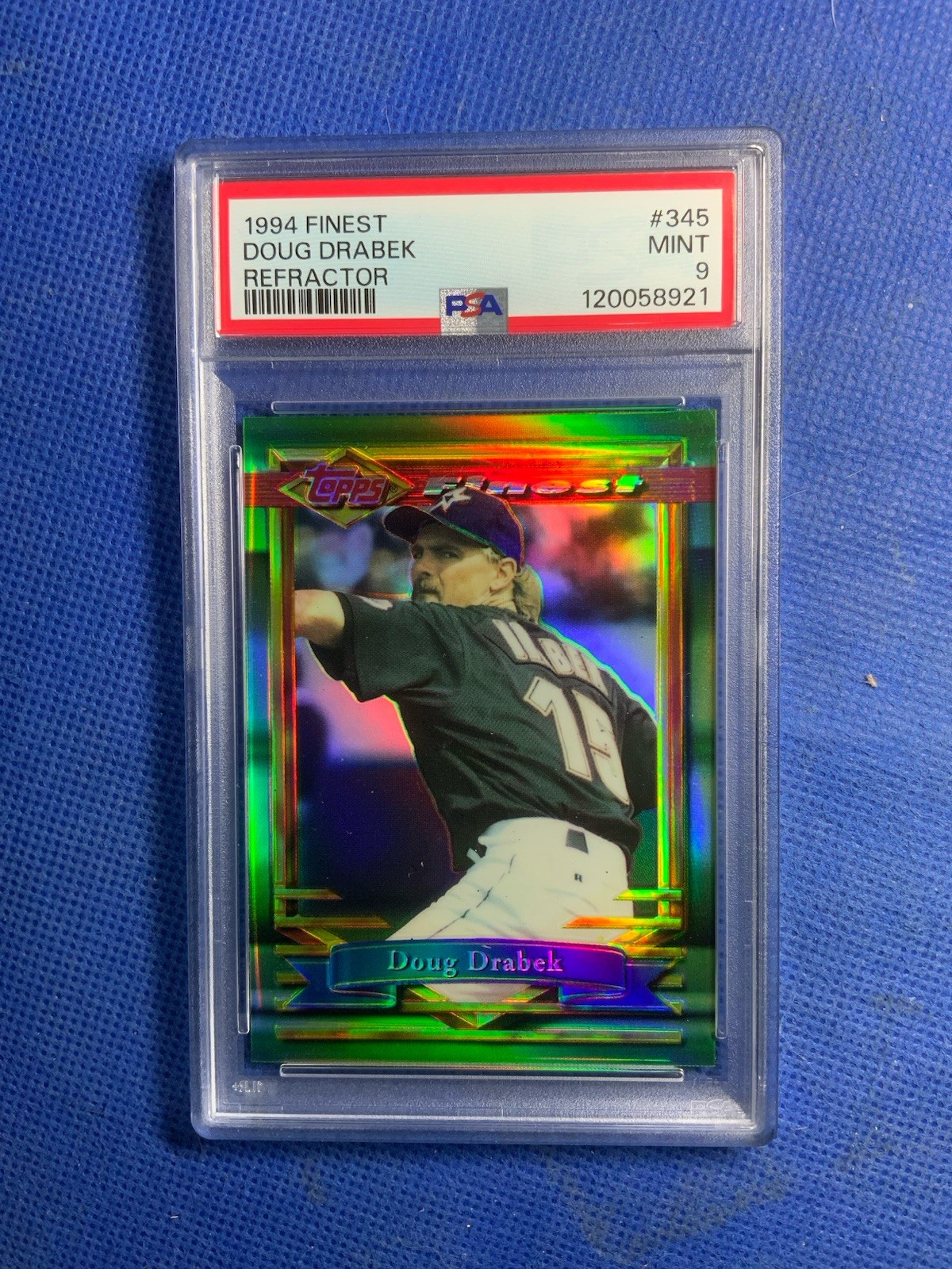 1994 Topps Finest Refractor Doug Drabek #345 Psa 9