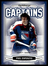 2006 Parkhurst Captains #/3999 Hockey Phil Esposito 196 New York Rangers