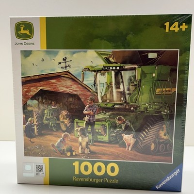 Brand new sealed inbox John Deere 1000 piece Ravensburger puzzle 14+ Family Farm