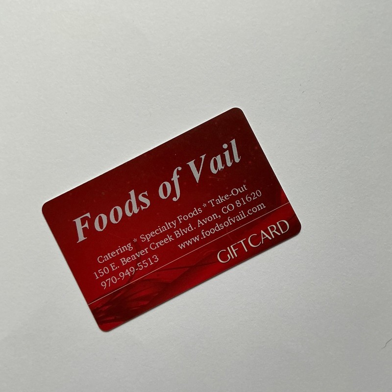 Foods of Vail, a $100 gift card, Free USPS shipping