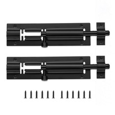 2PCS Heavy Duty Sliding Bolt Lock 2.87" for Garage Door Shed Gate Cabinet Barn