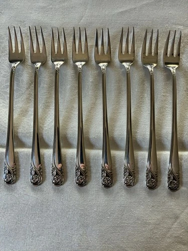 Spring Glory International  Sterling Silver 8 Cocktail Forks  priced to sell !!!