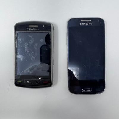 Lot of 2 Blackberry Storm 9530 and Samsung Galaxy S4 Mini Bundle Untested READ