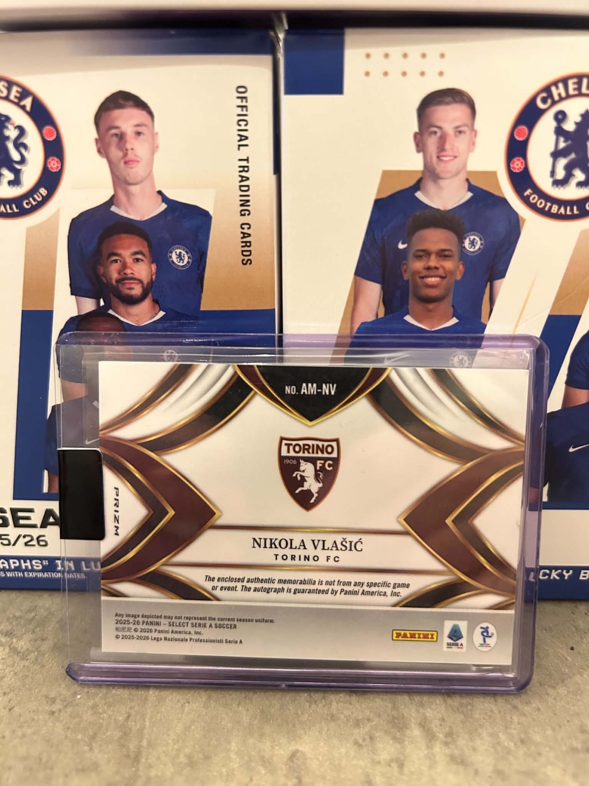 25-26 PANINI SERIE A SELECT TORINO NIKOLA VLASIC AUTO RELIC REFRACTOR view 2