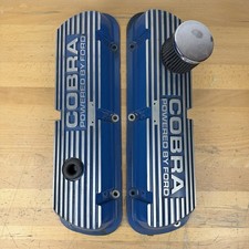 Ford Performance Valve Cover Blue Closed Letter Cobra Powered By Ford Logo Pair