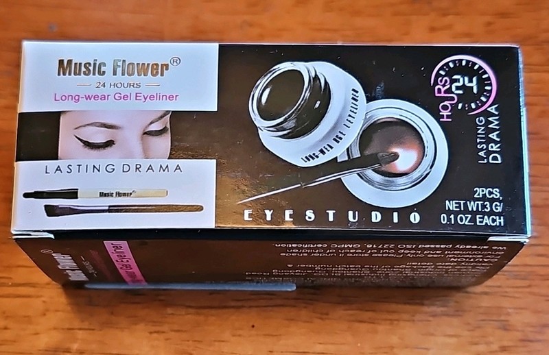Music Flower Eyestudio Lasting Drama Gel Eyeliner Waterproof 2pc 0.1oz M1007