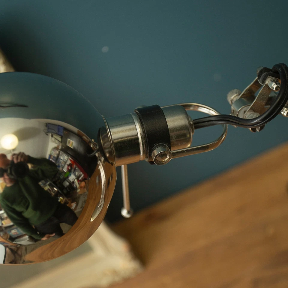 Ikea Forsa Articulated Adjustable Desk Lamp Chrome Finish Drafting Light - Image 3 of 4