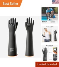 Waterproof Chemical Resistant Gloves - Long 22" Latex Gloves for Tough Tasks