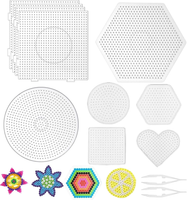 10 StüCk BüGelperlen Platten, BüGelperlen Groß Steckperlen Platte Set