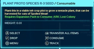 ark survival ascended pve  1x R 3 SEED SPOILED MEAT ONLY.