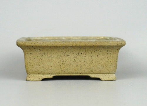 Pot à Bonsaï Japonais Ovale En Argile Mino Kenzan Signé Deimono - Occasion Excellente