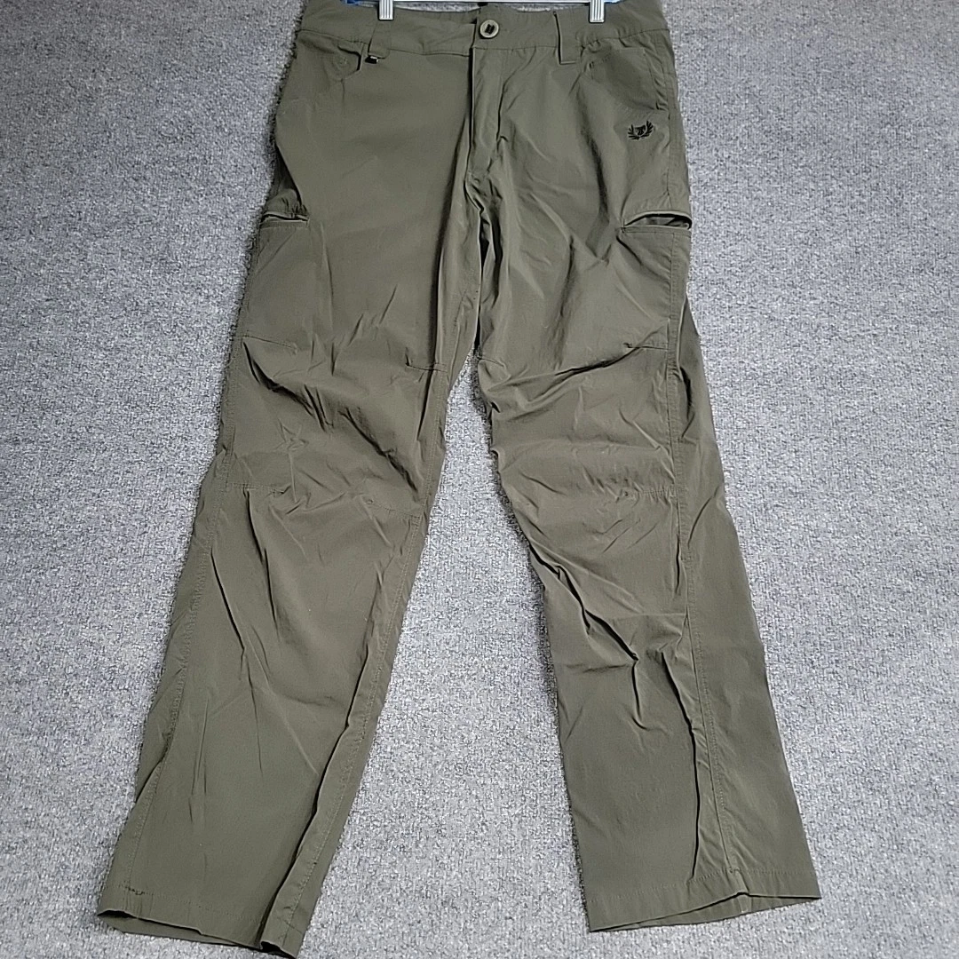 Neptune Amphibious Hiking Pants Mens 34x32 Green Cargo Utility Stretch *read*