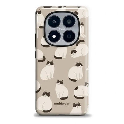 Handyhülle für Xiaomi POCO M8 Pro 5G Mobiwear Case Cover Schutzhülle Kaffe Miau