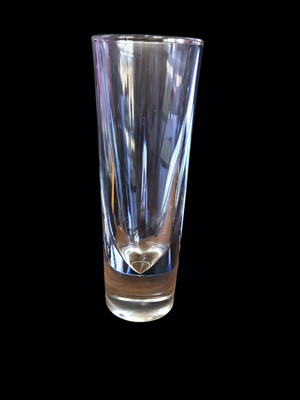 Vintage Carlo Moretti Bullet Clear Glass Heavy High Ball Barware Made In Italy