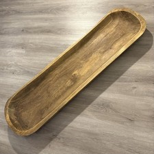 Long Wooden Dough Bowl