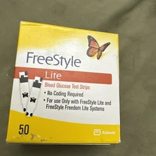Freestyle Lite Blood Glucose Test Strips - 50 Count  Dented 4/27