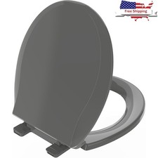 Soft-Close Toilet Seat Plastic Easy Installation Durable Ergonomic Design New