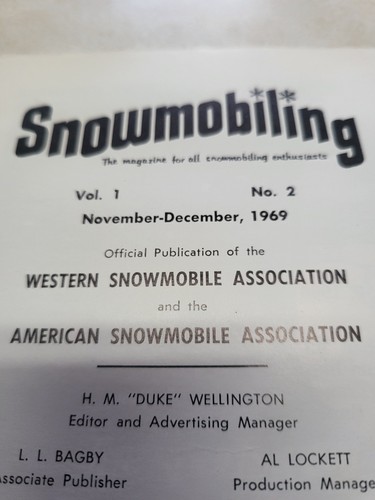 1969 Snowmobiling Magazine Vol. 1 No. 2.Western American Association - Picture 2 of 17