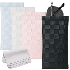 MZYOUHUO 4 Pcs Squeeze Top Sunglass Case with Cleaning One Size, D 4pcs