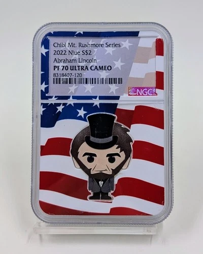 2022- NIUE Chibi Abraham Lincoln 1oz Silver Coin- NGC PF70 Ultra Cameo