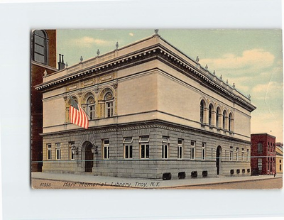 #ad #ad Postcard Hart Memorial Library Troy New York USA $29.95
