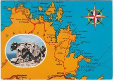 LA GALLURA - SASSARI - CARTINA GEOGRAFICA - VIAGG. -25266-