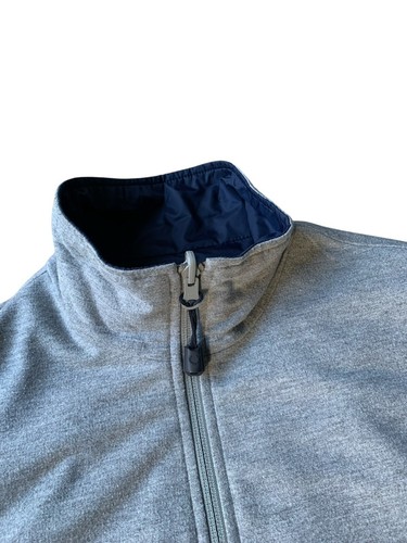 Fred Perry Giacca Reversibile Uomo Piccola Grigio Navy Mod Indie Logo Ricamato - Foto 13 di 14