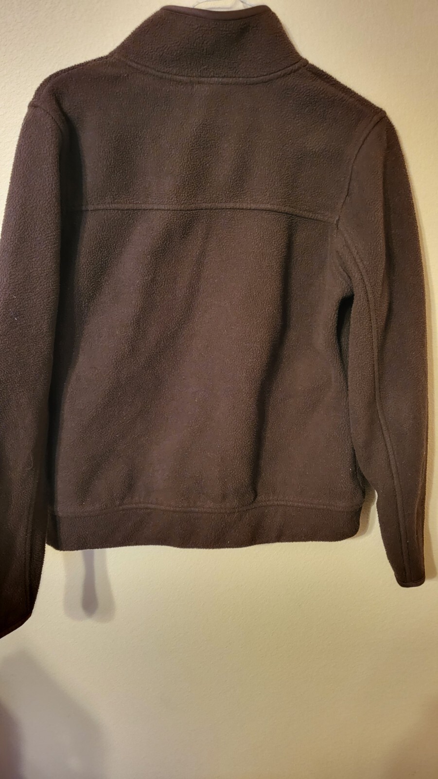 merona size S womens brown fleece jacket full zip 2 pockets 23 L 20