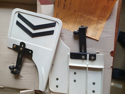Mudflaps Fiat 132 white WEGU mudflaps set 