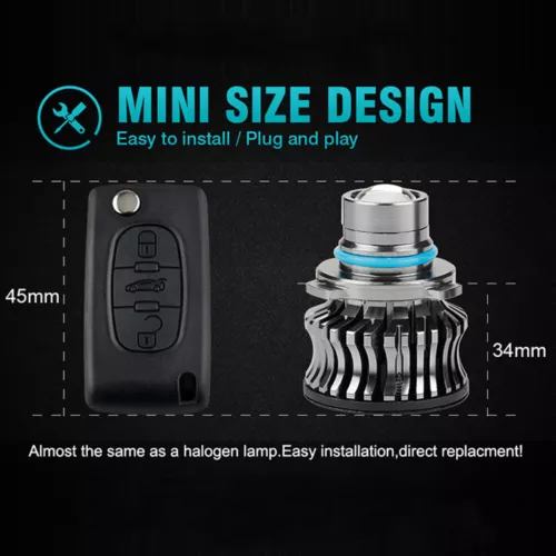 2x H7/H8/9006 LED Laser Headlight Bulbs Projector Lens Fog Light Lamp 6000LM 21W - Picture 12 of 12
