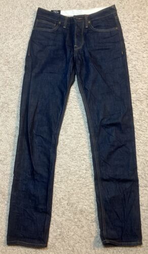 Men’s Hiut Denim HackR Jeans Slim Leg Blue Selvedge W30 L33 Button Fly - Picture 5 of 17