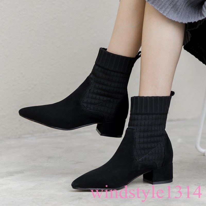 Roma Roma Roma Gladiator Womens Sock Ankle Boots Pointed Toe Kitten Heel Suede Leather New 85d130 Roma Roma Roma Gladiator Womens Sock Ankle Boots Pointed Toe Kitten Heel Suede Leather New 85d130