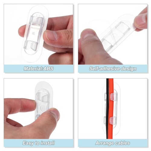 30 Pcs Drahthalter Selbstklebende Kabelklemme Kabel-Organizer-Clips - Afbeelding 2 van 11