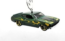 Christmas Ornament for 1973 Ford Falcon XB Green w/Flames