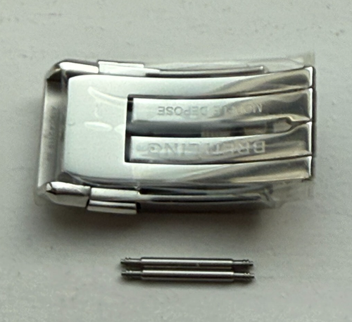 Genuine Breitling Steel Deployment Deployant Clasp Buckle 18mm for Strap A18D.4 - Picture 10 of 13